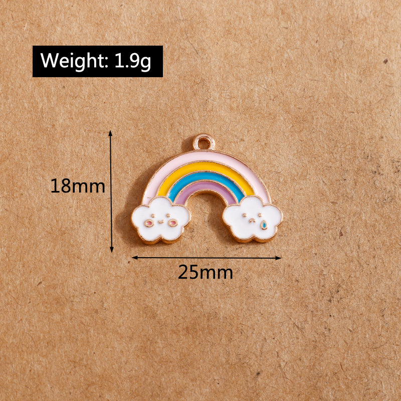 Enamel Cloud Pendants for Jewelry Making (10 pcs) by HitMyNeed