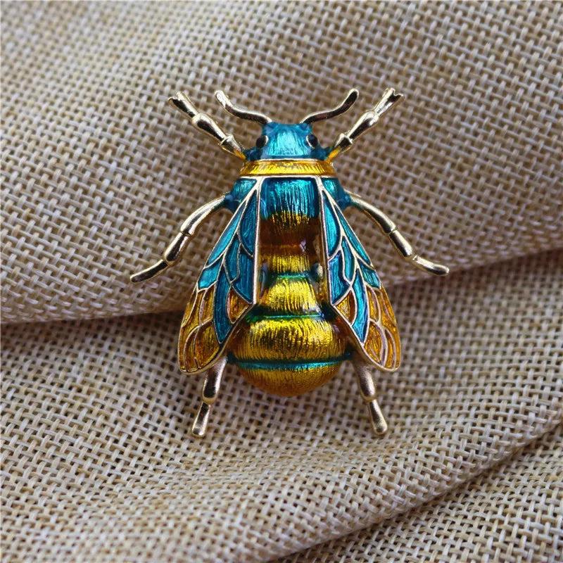 Enamel Yellow Bumblebee Brooch Pin for Women by HitMyNeed
