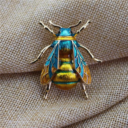 Enamel Yellow Bumblebee Brooch Pin for Women by HitMyNeed