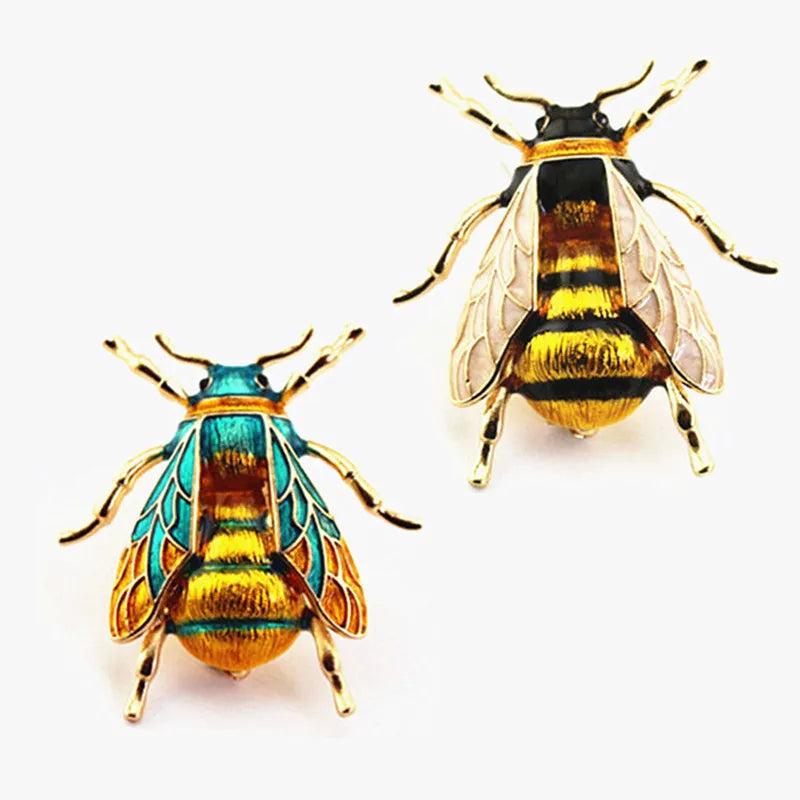 Enamel Yellow Bumblebee Brooch Pin for Women by HitMyNeed