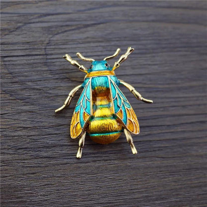 Enamel Yellow Bumblebee Brooch Pin for Women by HitMyNeed