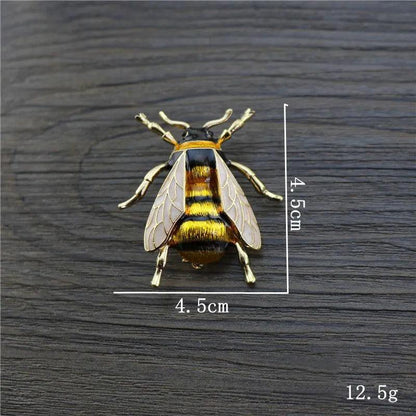 Enamel Yellow Bumblebee Brooch Pin for Women by HitMyNeed