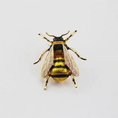 Enamel Yellow Bumblebee Brooch Pin for Women yellow by HitMyNeed