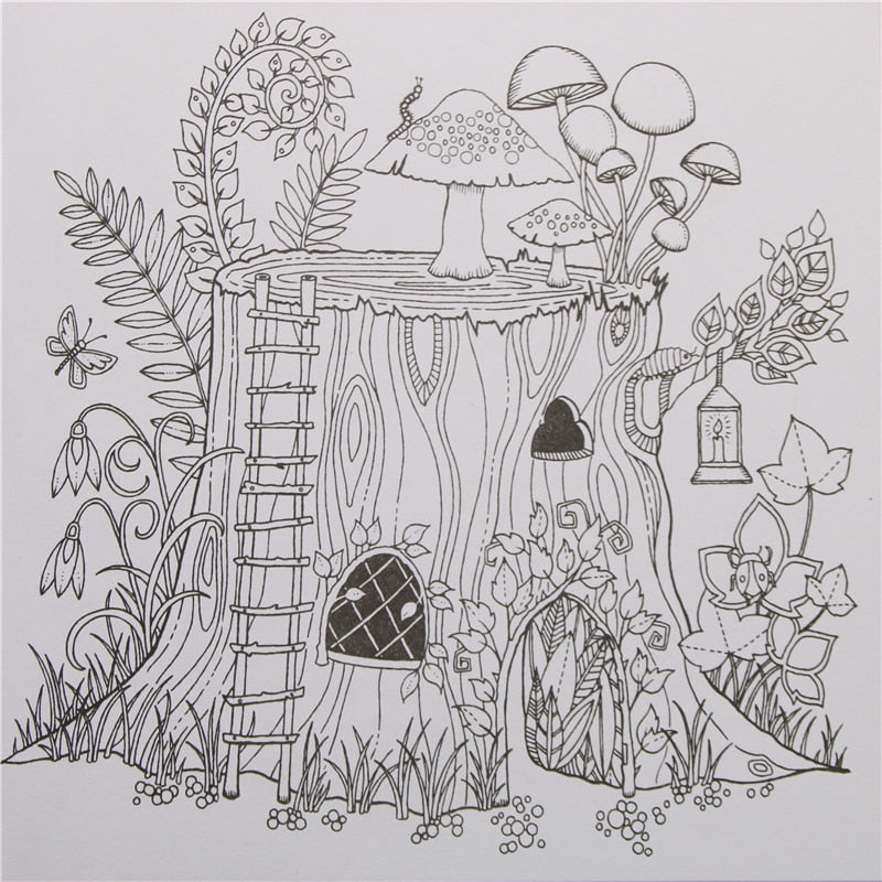Enchanted Forest Adult Coloring Book, 24 Pages by HitMyNeed