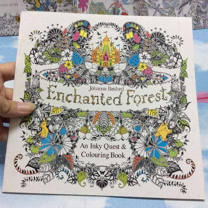 Enchanted Forest Anti-Stress Colouring Book, 24 Pages by HitMyNeed