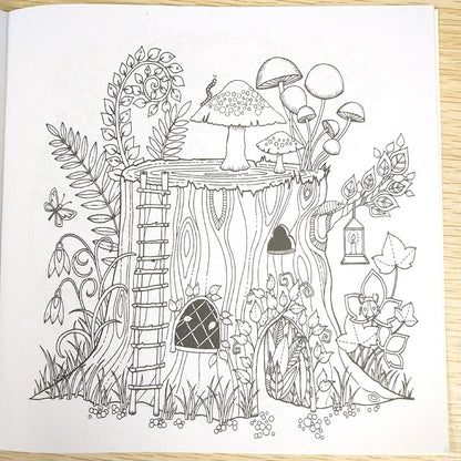 Enchanted Forest Anti-Stress Colouring Book, 24 Pages by HitMyNeed