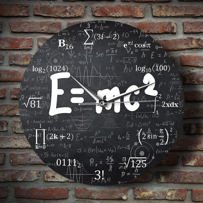 Engineer Wall Clock with Relativity Formula Design by HitMyNeed