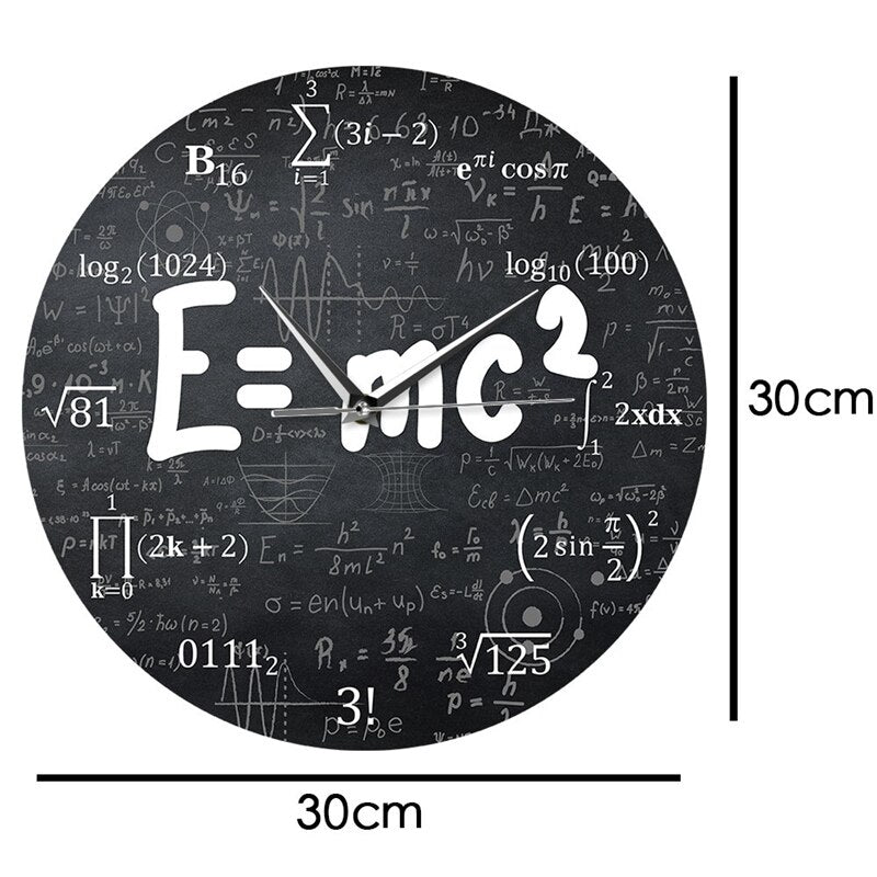 Engineer Wall Clock with Relativity Formula Design by HitMyNeed