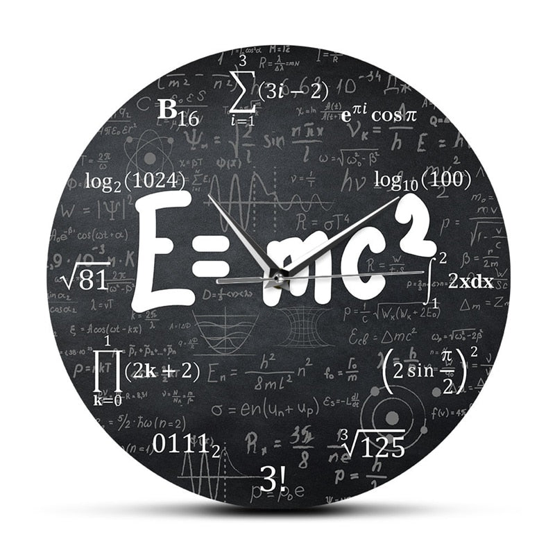 Engineer Wall Clock with Relativity Formula Design by HitMyNeed