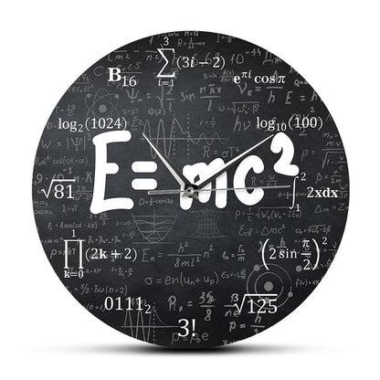 Engineer Wall Clock with Relativity Formula Design by HitMyNeed
