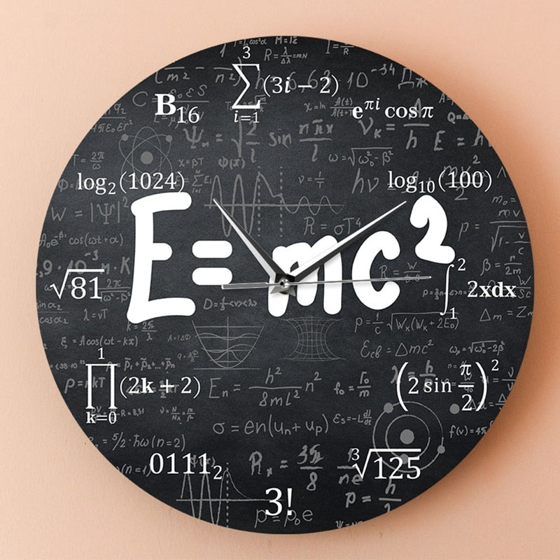 Engineer Wall Clock with Relativity Formula Design by HitMyNeed