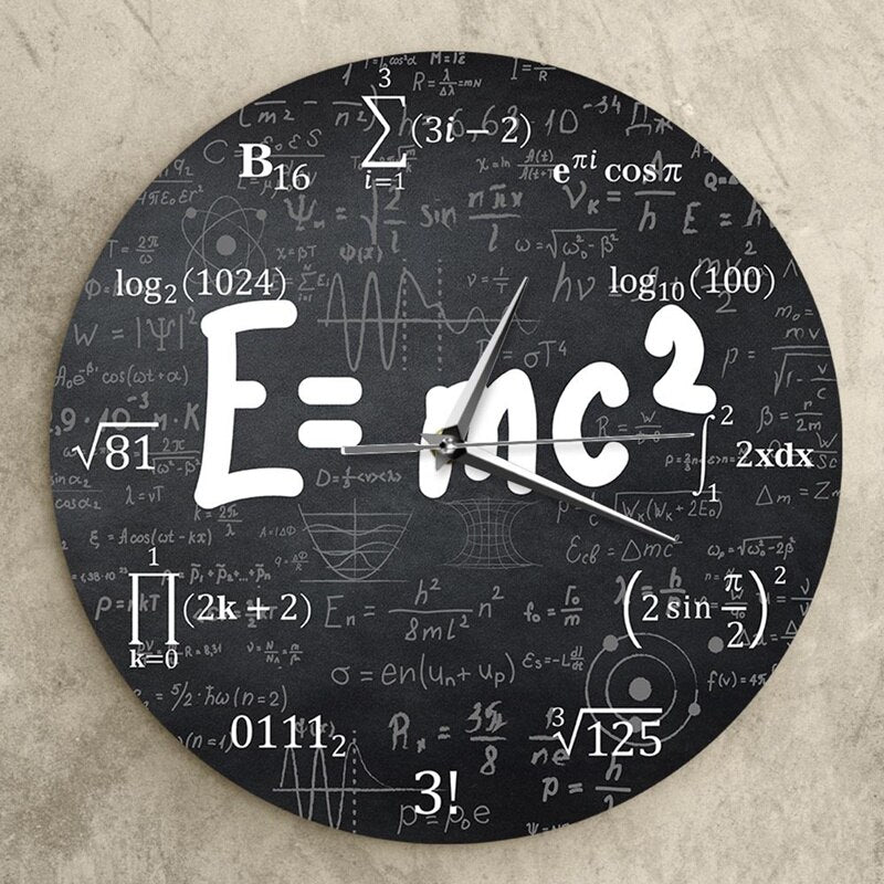Engineer Wall Clock with Relativity Formula Design by HitMyNeed