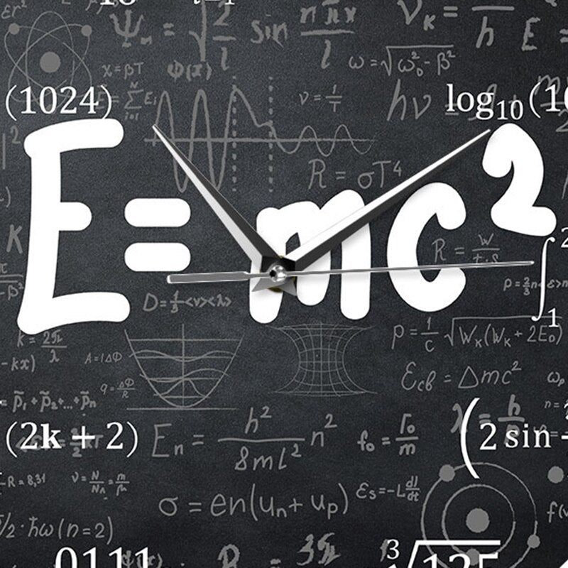 Engineer Wall Clock with Relativity Formula Design by HitMyNeed