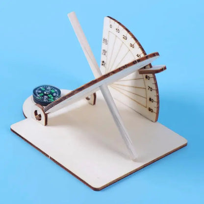Equatorial Wooden Sundial Clock DIY Science Model by HitMyNeed