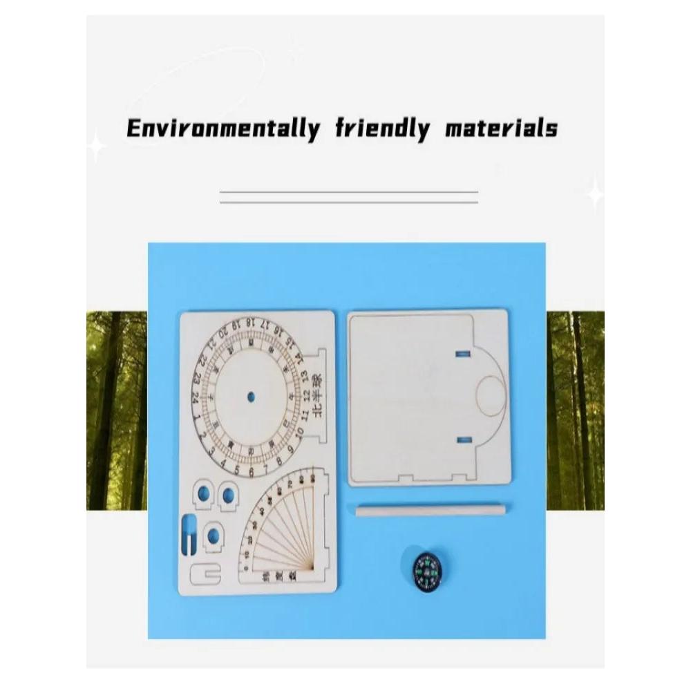 Equatorial Wooden Sundial Clock DIY Science Model by HitMyNeed