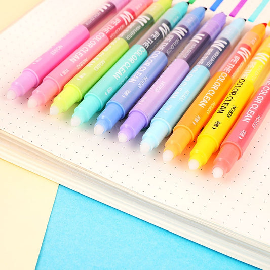 Erasable Double-Ended Highlighters Set (10 Pack) by HitMyNeed