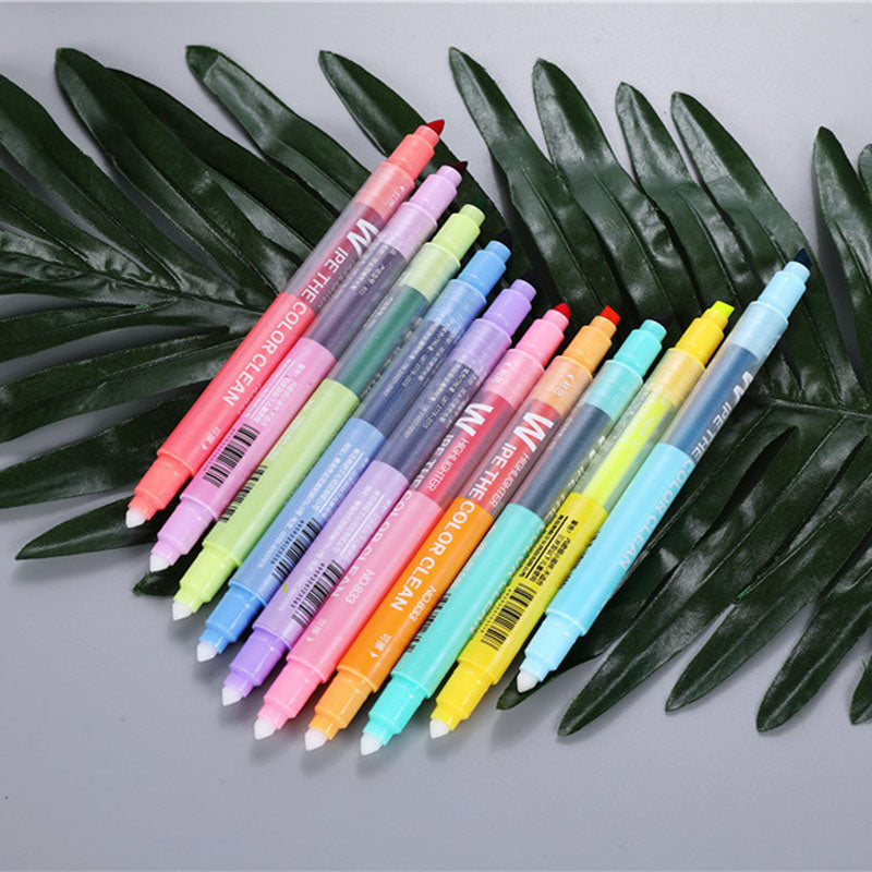 Erasable Double-Ended Highlighters Set (10 Pack) by HitMyNeed