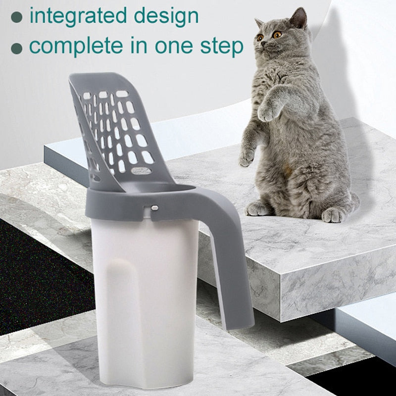 Ergonomic Cat Litter Scoop with Sifter Grid by HitMyNeed