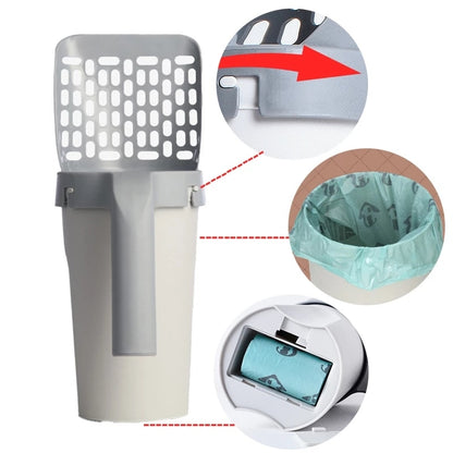 Ergonomic Cat Litter Scoop with Sifter Grid by HitMyNeed