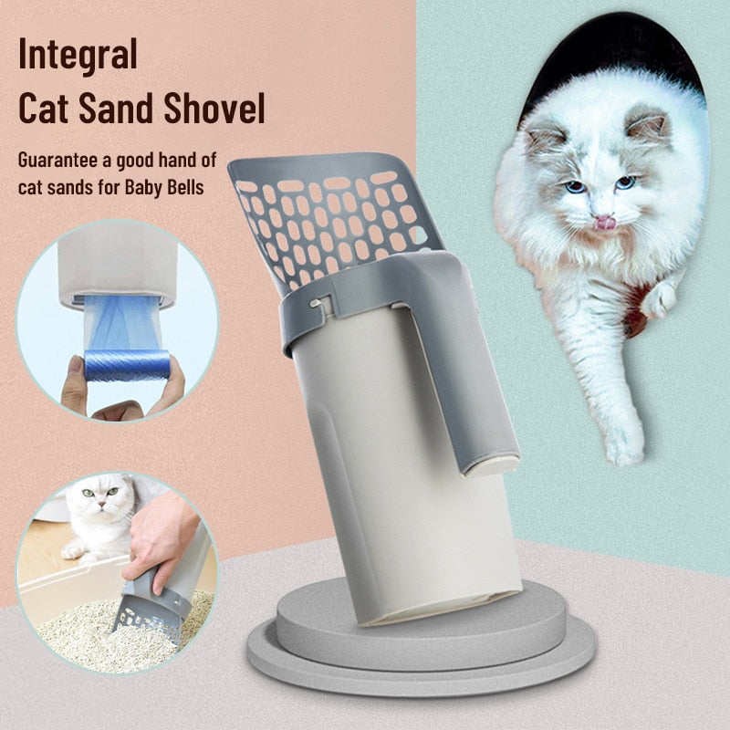 Ergonomic Cat Litter Scoop with Sifter Grid by HitMyNeed