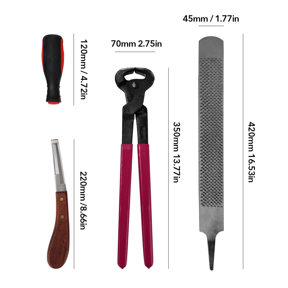Ergonomic Horse Hoof Trimming Tool Set (4pcs) by HitMyNeed