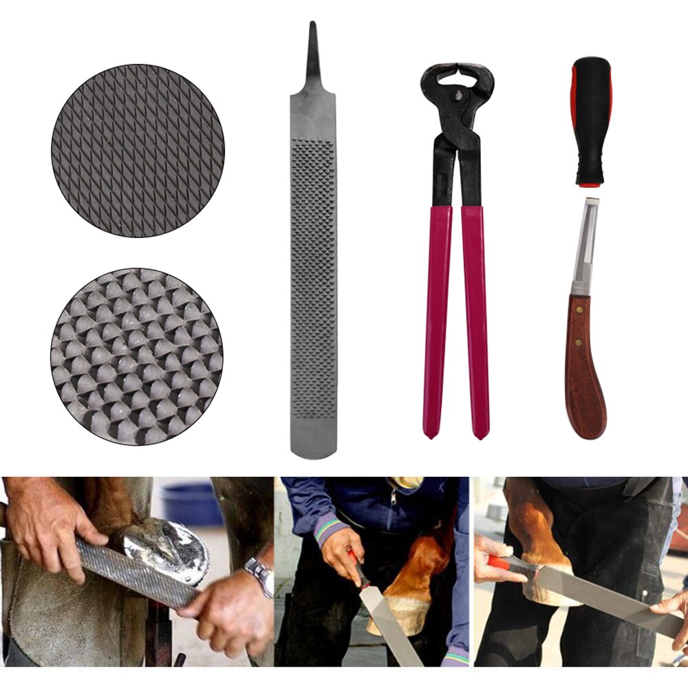 Ergonomic Horse Hoof Trimming Tool Set (4pcs) by HitMyNeed
