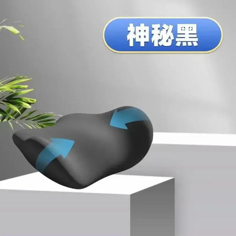 Ergonomic Memory Foam Lumbar Support Sleep Pillow black by HitMyNeed