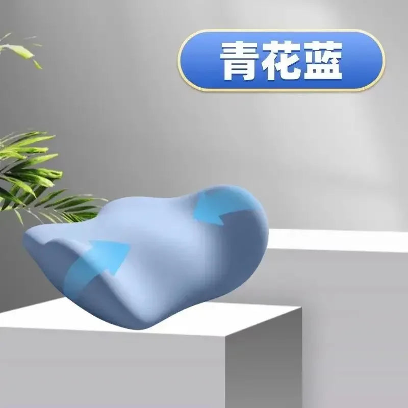 Ergonomic Memory Foam Lumbar Support Sleep Pillow blue by HitMyNeed