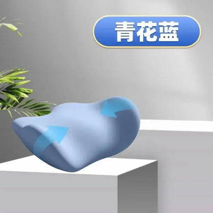 Ergonomic Memory Foam Lumbar Support Sleep Pillow blue by HitMyNeed