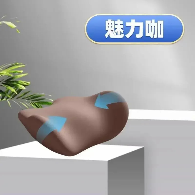 Ergonomic Memory Foam Lumbar Support Sleep Pillow coffee by HitMyNeed