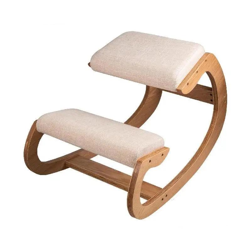 Ergonomic Rocking Wooden Kneeling Office Chair by HitMyNeed