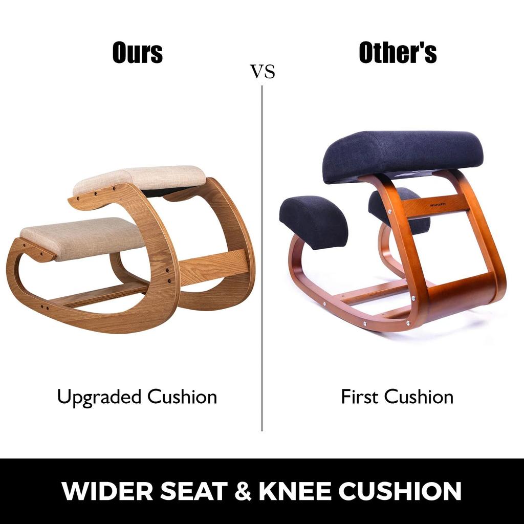 Ergonomic Rocking Wooden Kneeling Office Chair by HitMyNeed