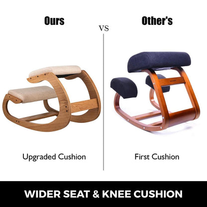 Ergonomic Rocking Wooden Kneeling Office Chair by HitMyNeed