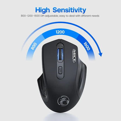 Ergonomic Silent Rechargeable Bluetooth Mouse by HitMyNeed