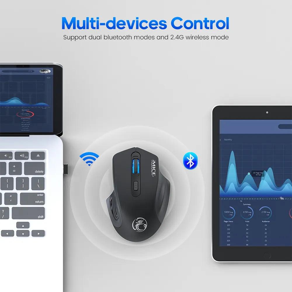 Ergonomic Silent Rechargeable Bluetooth Mouse by HitMyNeed