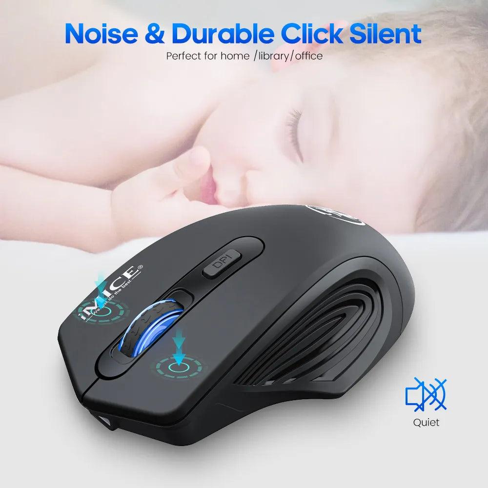 Ergonomic Silent Rechargeable Bluetooth Mouse by HitMyNeed