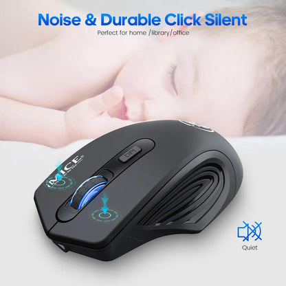 Ergonomic Silent Rechargeable Bluetooth Mouse by HitMyNeed