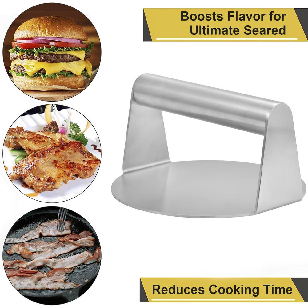 Ergonomic Stainless Steel Burger Smasher Press by HitMyNeed