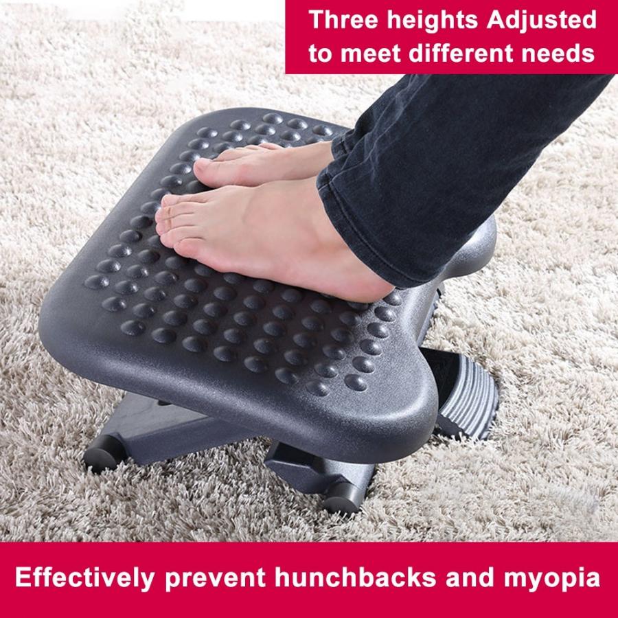 Ergonomic Under Desk Foot Rest, Adjustable Height by HitMyNeed