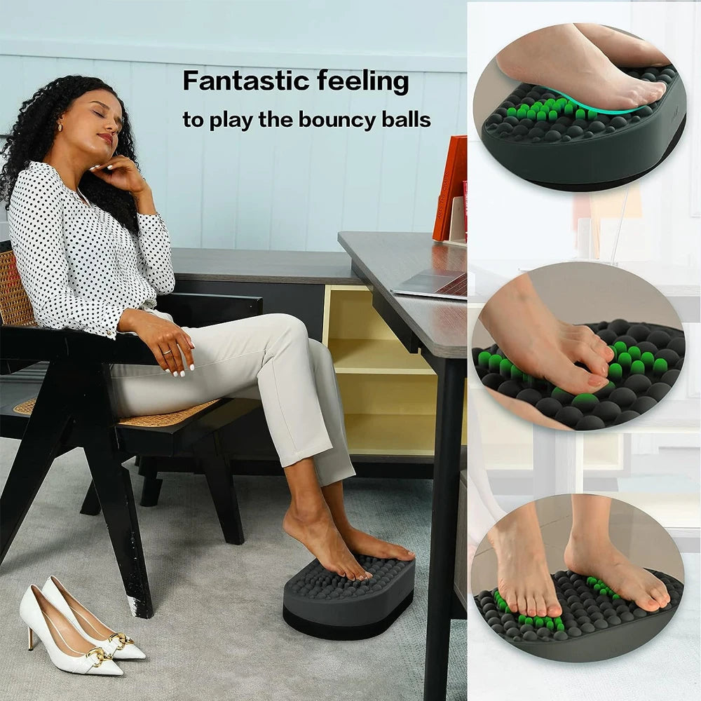 Ergonomic Under Desk Foot Rest with Massage Surface by HitMyNeed