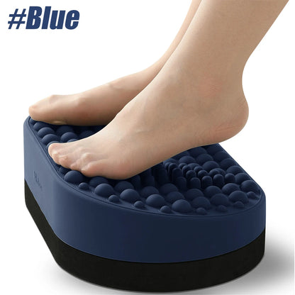 Ergonomic Under Desk Foot Rest with Massage Surface blue by HitMyNeed