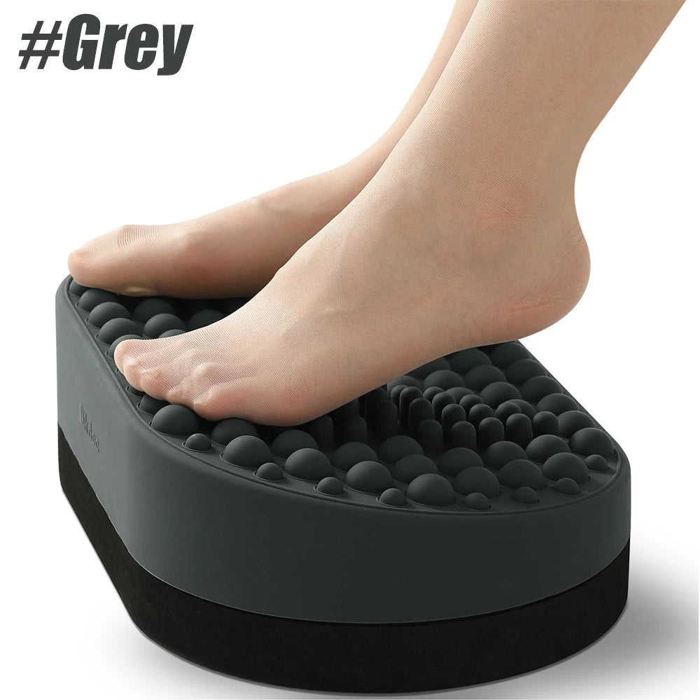 Ergonomic Under Desk Foot Rest with Massage Surface grey by HitMyNeed