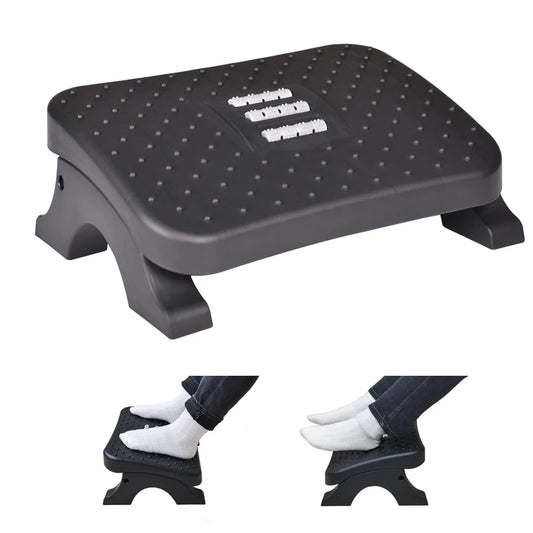 Ergonomic Under Desk Footrest with Massage Rollers by HitMyNeed