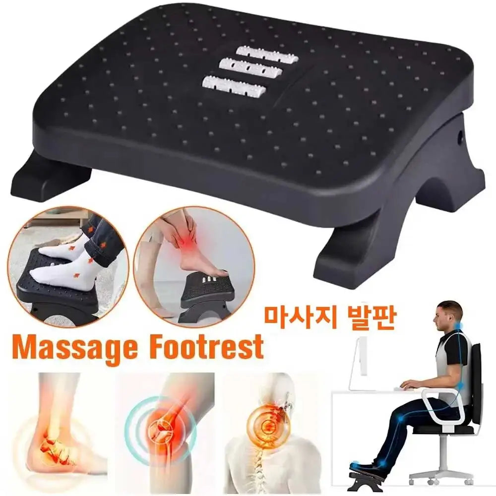 Ergonomic Under Desk Footrest with Massage Rollers by HitMyNeed