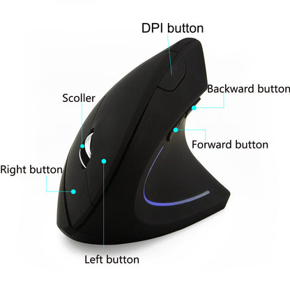 Ergonomic Wireless Vertical Mouse 2.4G by HitMyNeed