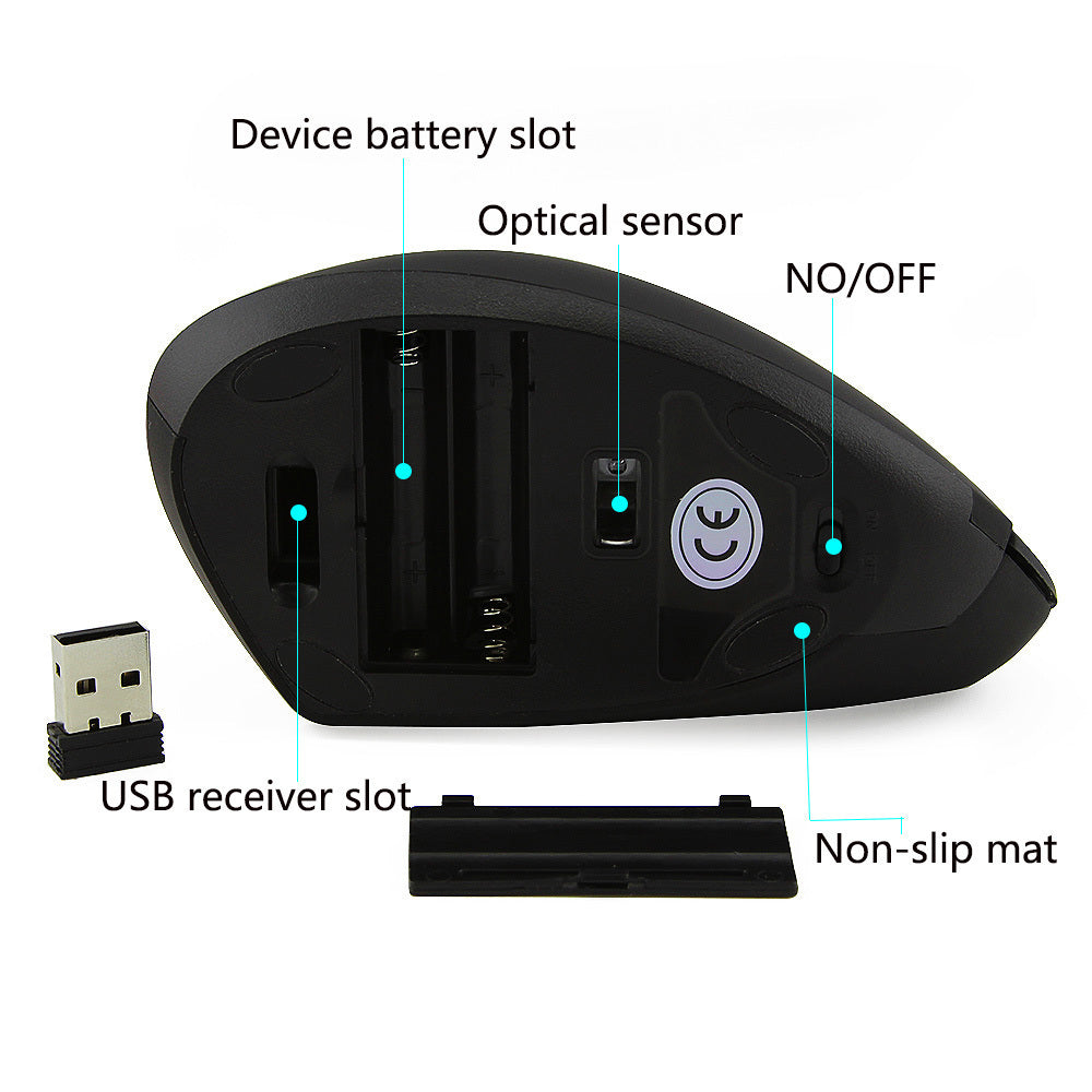 Ergonomic Wireless Vertical Mouse 2.4G by HitMyNeed