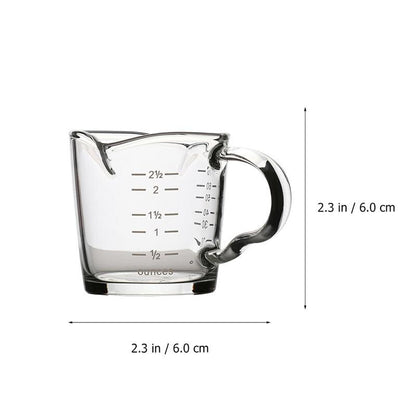 Espresso Measuring Glass 100ml with Handle & Spout by HitMyNeed
