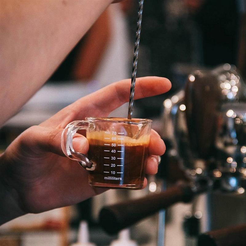 Espresso Measuring Glass 100ml with Handle & Spout by HitMyNeed