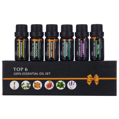 Essential Oil Aromatherapy & Massage Set (6 x 10ml) by HitMyNeed
