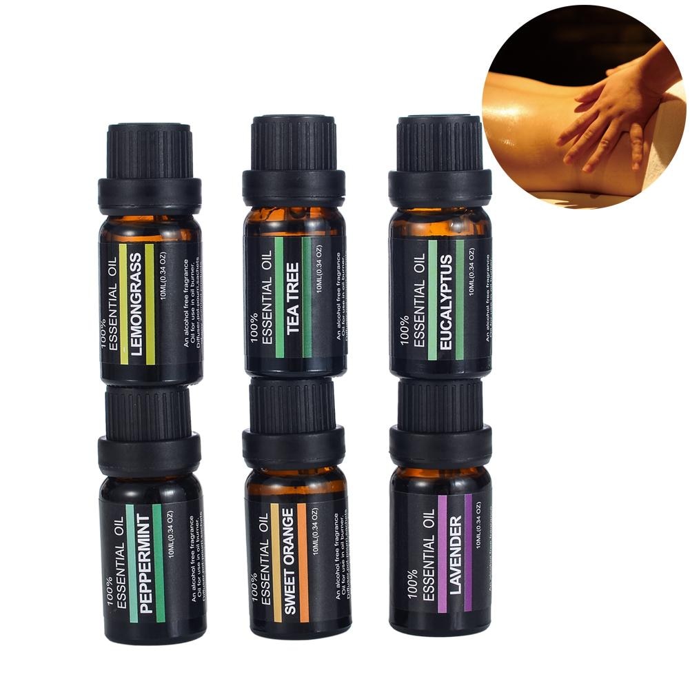 Essential Oil Aromatherapy & Massage Set (6 x 10ml) by HitMyNeed